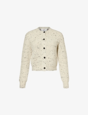 BOTTEGA VENETA: Ribbed cropped wool-blend cardigan