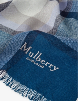 Mega check lambswool scarf