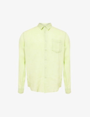Shop Vilebrequin Men's Citronnelle Caroubis Patch-pocket Linen Shirt