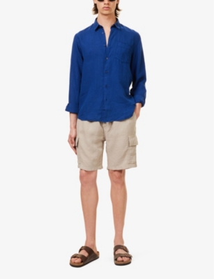 Shop Vilebrequin Men's Safari Baie Drawstring-waist Linen Shorts
