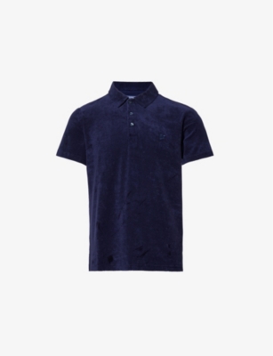 VILEBREQUIN: Phoenix logo-embroidered cotton-blend polo shirt