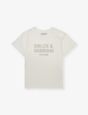 DOLCE & GABBANA: Slogan-print short-sleeve cotton-jersey T-shirt