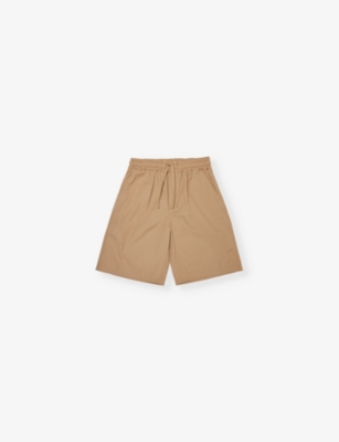 DOLCE & GABBANA: Logo-embroidered cotton Bermuda shorts