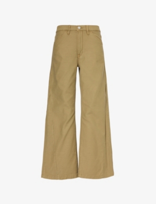 FRAME: Palazzo cotton trousers