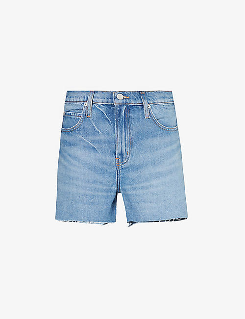 FRAME: The Vintage Relaxed raw-hem recycled-denim shorts
