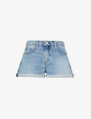 FRAME: Le Grand Garcon raw-hem denim shorts