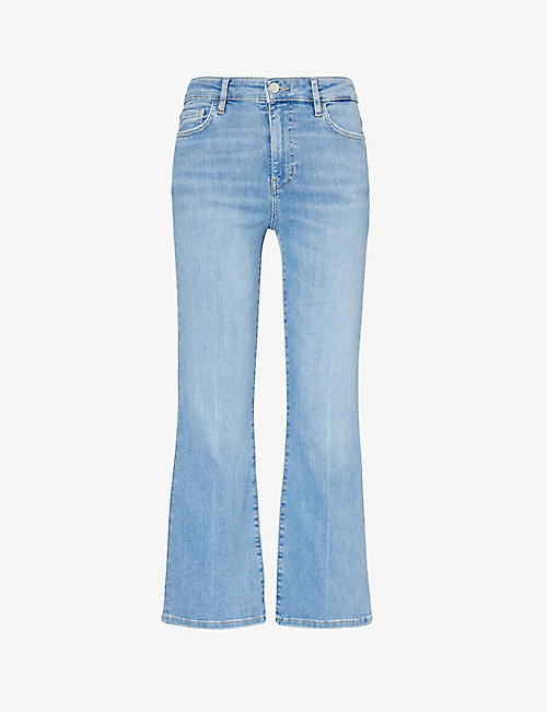FRAME: Le Crop Mini straight-leg high-rise organic denim-blend jeans