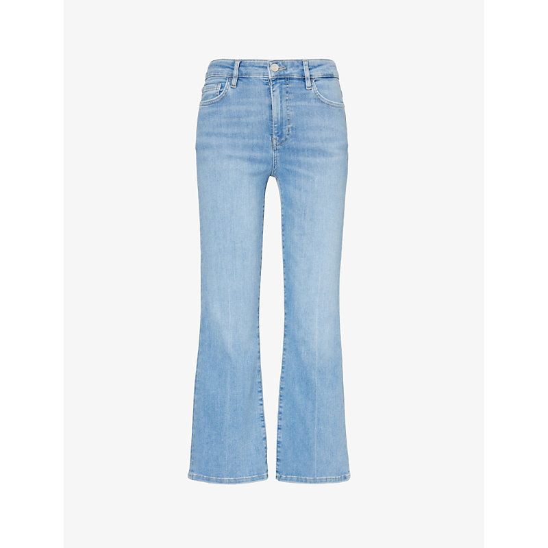 Frame Womens Clearwater Le Crop Mini Straight-leg High-rise Organic Denim-blend Jeans