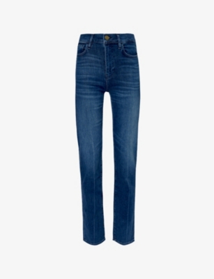 FRAME: Le High straight-leg high-rise stretch-denim jeans