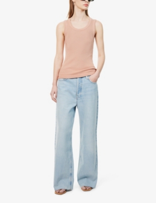 Shop Frame Women's Fizz Indigo Baggy Wide-leg High-rise Recycled-cotton Jeans