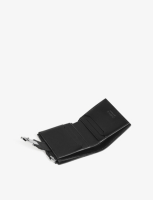 Montblanc Mens Black Soft 6 Credit Card Mini Leather Wallet With Money Clip In Black