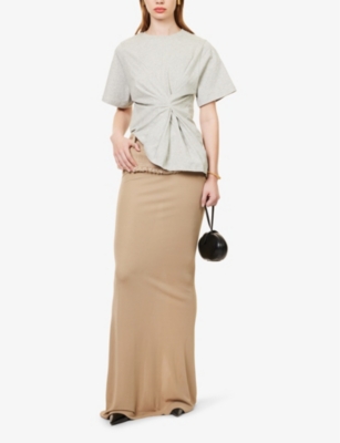 VICTORIA BECKHAM: Twist cotton-jersey T-shirt
