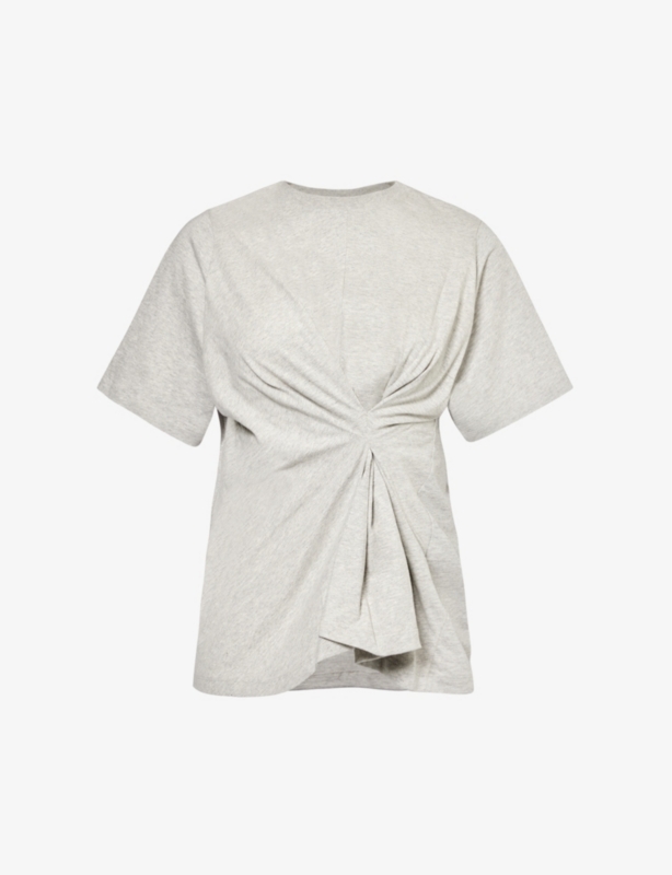 Twist cotton-jersey T-shirt