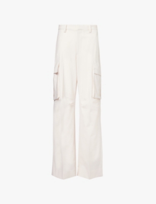 VICTORIA BECKHAM: Flap-pocket straight-leg high-rise stretch-woven blend trousers