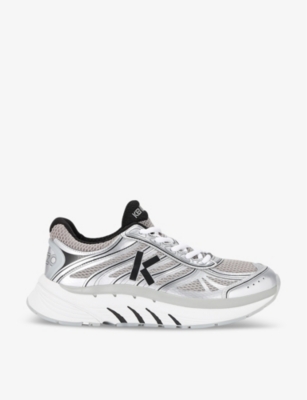 KENZO: Pace Runner brand-embellished mesh and shell low-top trainers
