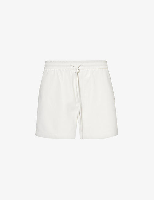 NANUSHKA: Amil drawstring waist faux-leather shorts