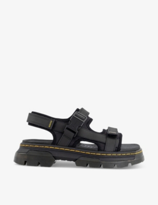 Shop Dr. Martens' Dr. Martens Women's Black Forster Contrast-stitch Woven Sandals