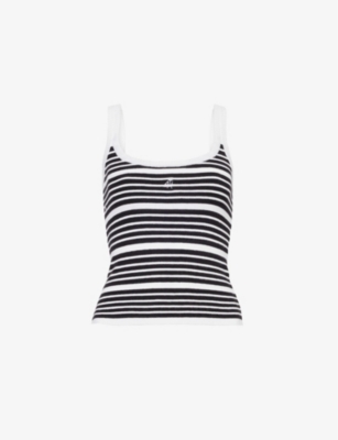 4TH & RECKLESS: Eva logo-embroidered knitted top
