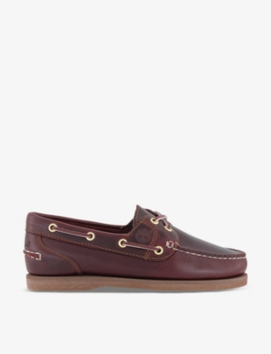 Shop Timberland Women's Burgundy Full Grain Classic Leather Boat Shoes