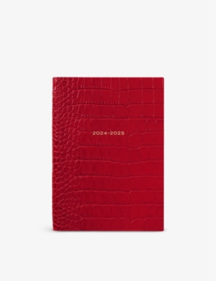 SMYTHSON: Mara 2024-2025 Soho Weekly mid-year leather diary 196cm x 14cm