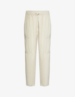 BELLA DAHL: Utility Tie slip-pocket mid-rise straight-fit woven trousers