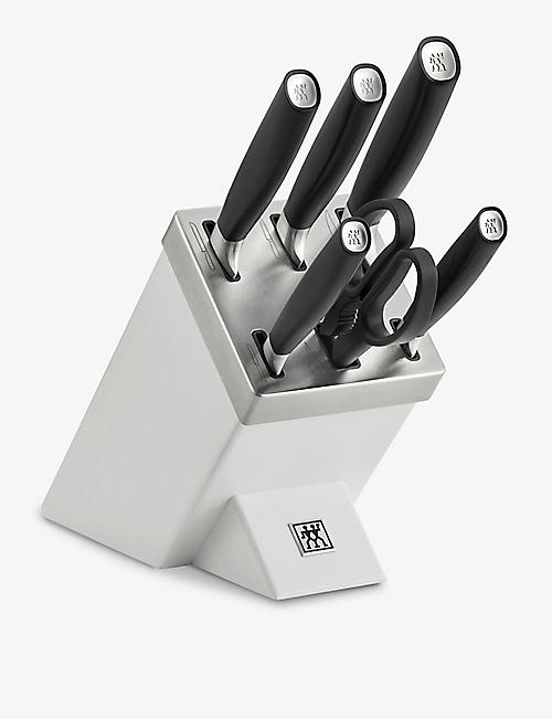 ZWILLING J.A HENCKELS: All Star seven-piece stainless-steel knife block