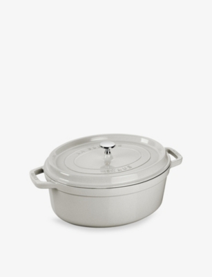 Shop Staub White Truffle Cocotte Cast-iron Casserole Dish 23.5cm