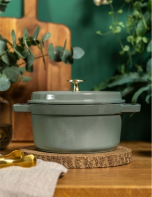 Shop Staub Eucalyptus Cocotte Cast-iron Casserole Dish 26.3cm