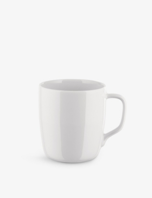 ALESSI: Itsumo square-handle porcelain mugs set of four 8.9cm