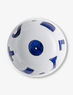 Alessi Blue Itsumo Porcelain Salad Bowl 25cm In Blue