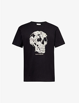 ALEXANDER MCQUEEN: Skull graphic-print cotton-jersey T-shirt