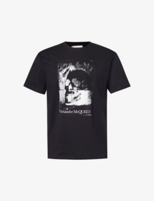 ALEXANDER MCQUEEN: Brand-print crewneck cotton-jersey T-shirt