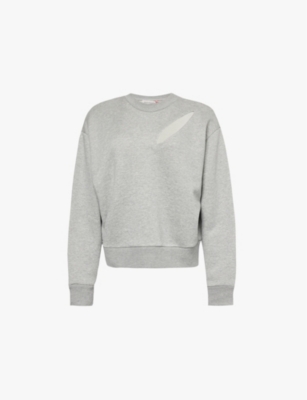 ALEXANDER MCQUEEN: Relaxed-fit cut-out cotton-jersey sweatshirt