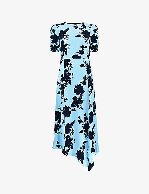 RO&ZO: Luna Shadow floral-print crepe midi dress