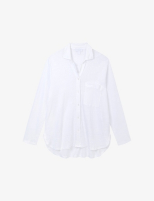 Shop The White Company S Patch-pocket Oversized Linen Shirt White