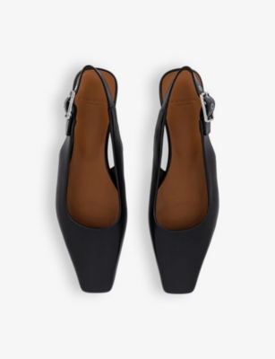 Shop Vagabond Women's Black Wioletta Slingback Leather Heels