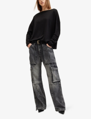 ALLSAINTS: Rita oversized-fit cotton-blend top