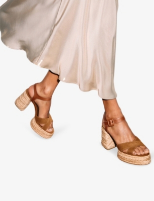 Shop Christian Louboutin Women's Rhea Calakala 85 Suede Espadrille Heeled Sandals