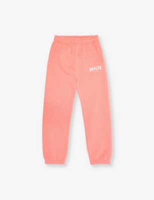 SPORTY & RICH: Health branded-print cotton-blend jogging bottoms 2-14 years