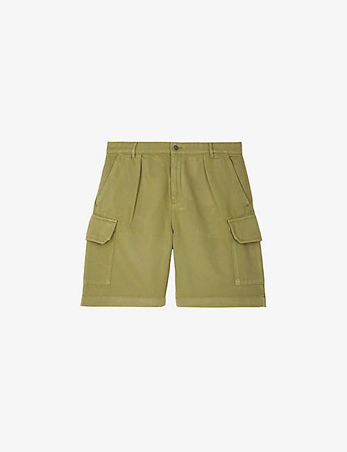 THE KOOPLES: Cargo-pocket straight-cut cotton-blend shorts