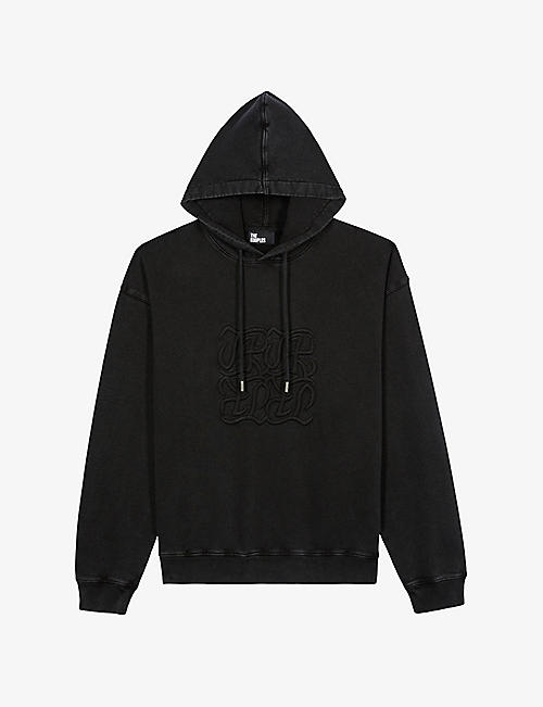 THE KOOPLES: Logo-embroidered loose-fit cotton-jersey hoody