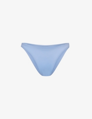Shop Away That Day Womens Powder Blue Maui High-rise Recycled-polyamide Bikini Bottom