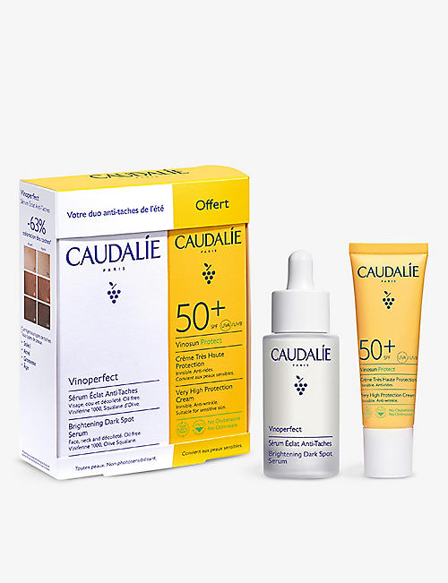 CAUDALIE: Vinoperfect serum and suncare set