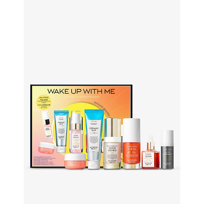 Sunday Riley Wake Up With Me Complete Morning Routine Gift Set In White