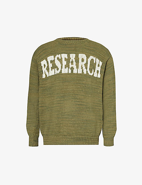 KARTIK RESEARCH: Research brand-logo cotton knitted jumper