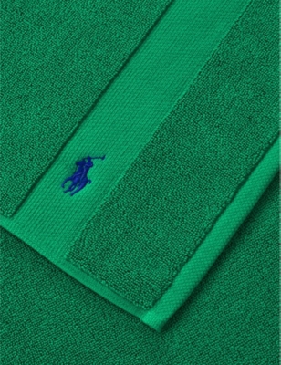 RALPH LAUREN HOME: Billiard logo-embroidered cotton bath mat 55cm x 90cm