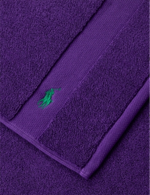 Polo Ralph Lauren Chalet Purple Chalet Logo-embroidered Cotton Bath Mat 55cm X 90cm In Chalet Purple