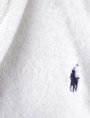Logo-embroidered relaxed-fit cotton bathrobe