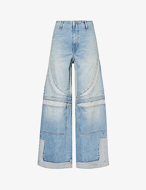 AMIRI: P5 Baggy brand-patch wide-leg mid-rise jeans