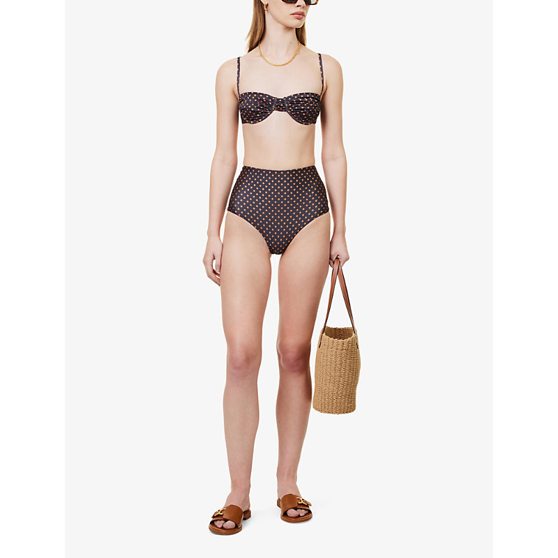 Shop Faithfull The Brand Women's Ludovica Polka Dot Reyes Bikini Bottoms